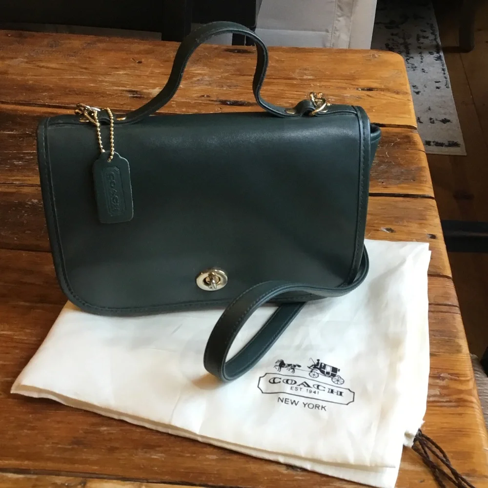 Vintage Dark Green Casino Bag - Picture 4 of 8